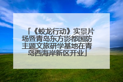 《蛟龙行动》实景片场暨青岛东方影都国防主题文旅研学基地在青岛西海岸新区开业