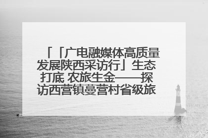 「广电融媒体高质量发展陕西采访行」生态打底 农旅生金——探访西营镇蔓营村省级旅游示范村的振兴密码