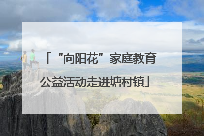 “向阳花”家庭教育公益活动走进塘村镇