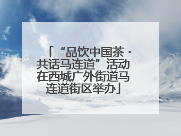 “品饮中国茶・共话马连道”活动在西城广外街道马连道街区举办