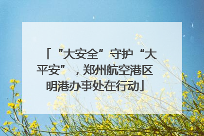 “大安全”守护“大平安”，郑州航空港区明港办事处在行动