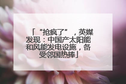 “抢疯了”，英媒发现：中国产太阳能和风能发电设施，备受邻国热捧