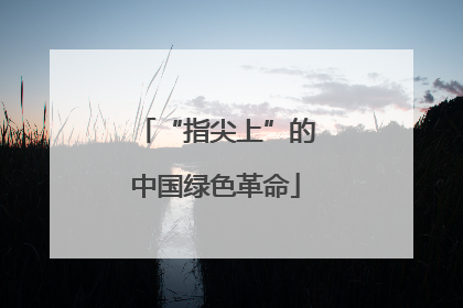 “指尖上”的中国绿色革命