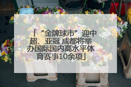 “金牌球市”迎中超、亚冠 成都将举办国际国内高水平体育赛事10余项