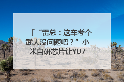 “雷总：这车考个武大没问题吧？”小米自研芯片让YU7会学习｜汽车科技