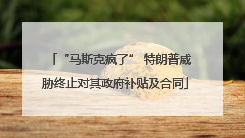 “马斯克疯了” 特朗普威胁终止对其政府补贴及合同