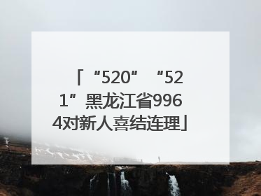 “520”“521”黑龙江省9964对新人喜结连理