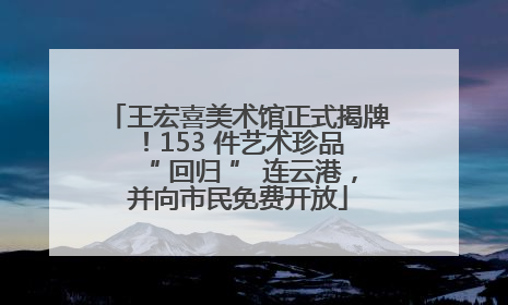 王宏喜美术馆正式揭牌！153 件艺术珍品 “ 回归 ” 连云港，并向市民免费开放