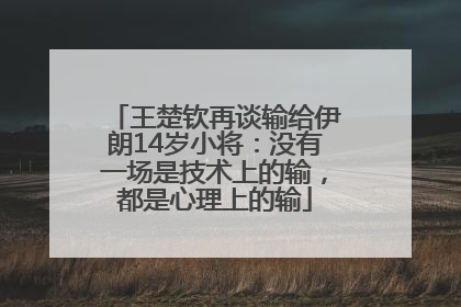 王楚钦再谈输给伊朗14岁小将：没有一场是技术上的输，都是心理上的输