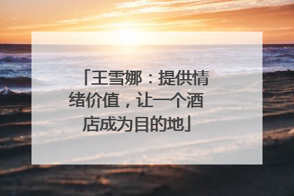 王雪娜：提供情绪价值，让一个酒店成为目的地