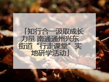 知行合一汲取成长力量 南通通州兴东街道“行走课堂”实地研学活动