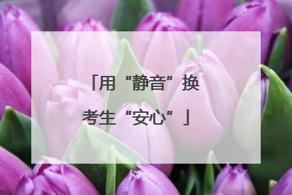 用“静音”换考生“安心”