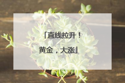 直线拉升！黄金，大涨