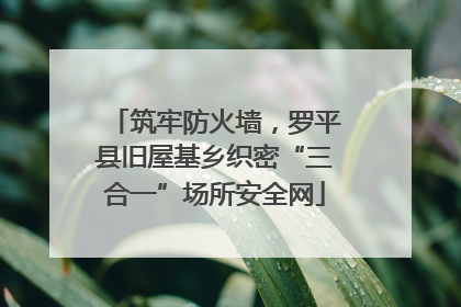筑牢防火墙，罗平县旧屋基乡织密“三合一”场所安全网