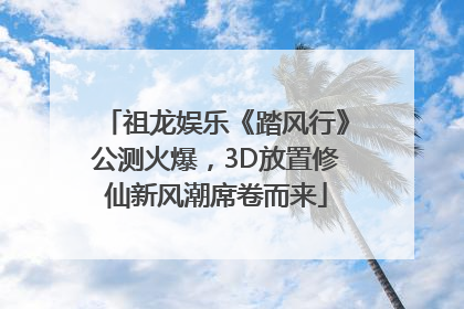 祖龙娱乐《踏风行》公测火爆，3D放置修仙新风潮席卷而来