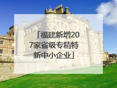 福建新增207家省级专精特新中小企业