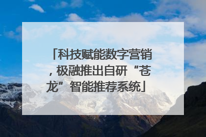 科技赋能数字营销，极融推出自研“苍龙”智能推荐系统