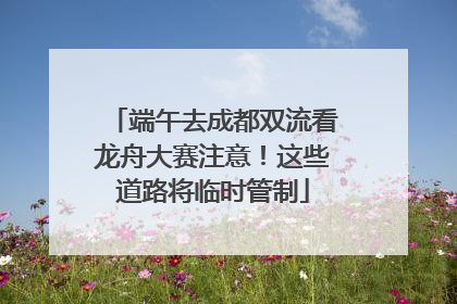 端午去成都双流看龙舟大赛注意！这些道路将临时管制