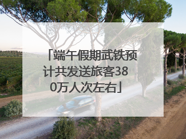 端午假期武铁预计共发送旅客380万人次左右