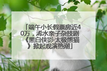 端午小长假票房近40万，浠水亲子杂技剧《黑白侠影·太极熊猫》掀起观演热潮
