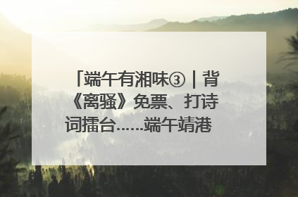 端午有湘味③｜背《离骚》免票、打诗词擂台……端午靖港古镇趣味多