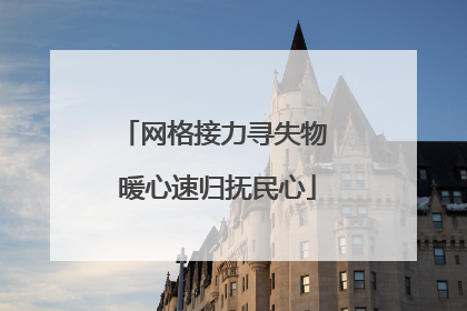 网格接力寻失物 暖心速归抚民心