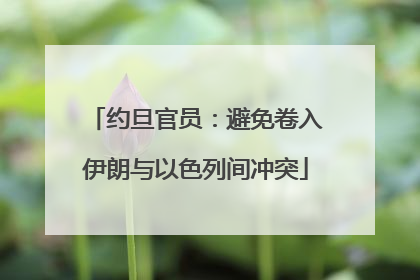 约旦官员：避免卷入伊朗与以色列间冲突