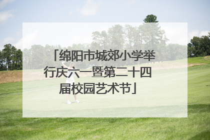 绵阳市城郊小学举行庆六一暨第二十四届校园艺术节