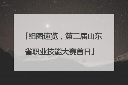 组图速览，第二届山东省职业技能大赛首日