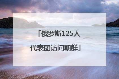 俄罗斯125人代表团访问朝鲜