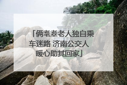 俩耄耋老人独自乘车迷路 济南公交人暖心助其回家