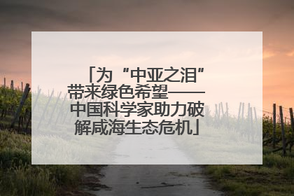 为“中亚之泪”带来绿色希望——中国科学家助力破解咸海生态危机