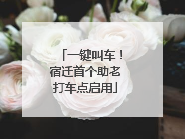 一键叫车！宿迁首个助老打车点启用