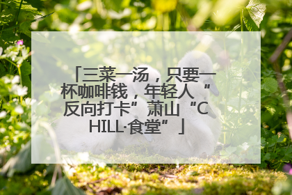 三菜一汤，只要一杯咖啡钱，年轻人“反向打卡”萧山“CHILL·食堂”