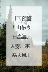 三预警！山东今日高温、大雾、雷暴大风