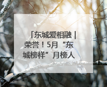 东城爱相融｜荣誉！5月“东城榜样”月榜人物揭晓→