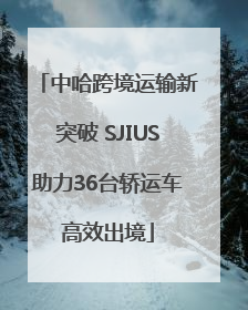 中哈跨境运输新突破 SJIUS助力36台轿运车高效出境
