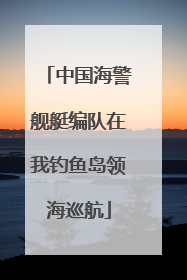 中国海警舰艇编队在我钓鱼岛领海巡航