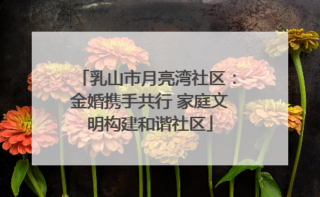 乳山市月亮湾社区：金婚携手共行 家庭文明构建和谐社区