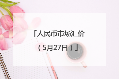 人民币市场汇价（5月27日）