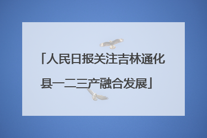 人民日报关注吉林通化县一二三产融合发展