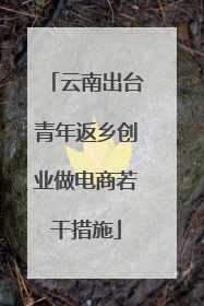 云南出台青年返乡创业做电商若干措施