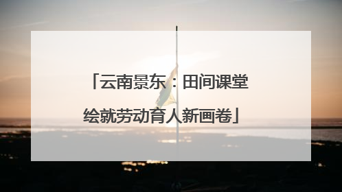 云南景东：田间课堂绘就劳动育人新画卷