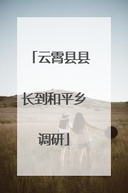 云霄县县长到和平乡调研