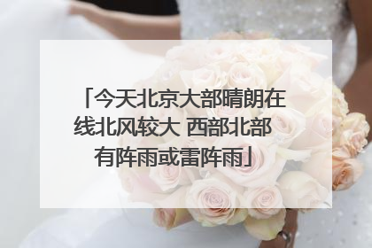 今天北京大部晴朗在线北风较大 西部北部有阵雨或雷阵雨