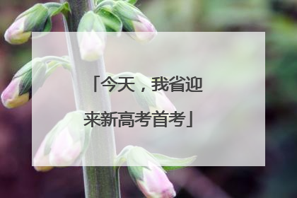今天，我省迎来新高考首考