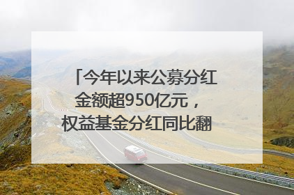 今年以来公募分红金额超950亿元，权益基金分红同比翻倍｜招财猫