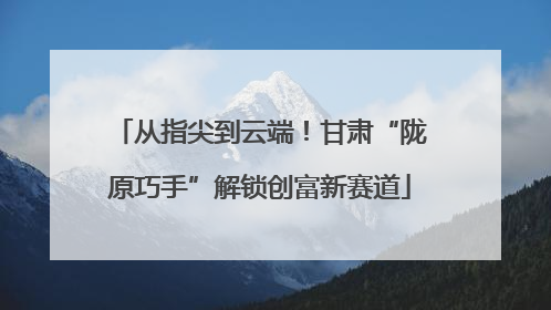 从指尖到云端！甘肃“陇原巧手”解锁创富新赛道