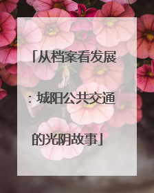 从档案看发展：城阳公共交通的光阴故事