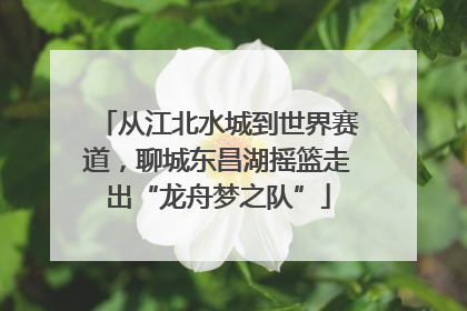 从江北水城到世界赛道，聊城东昌湖摇篮走出“龙舟梦之队”